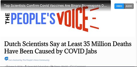 "Leading Scientists Validate Covid Vaccines as Binary Bioweapons Targeting Immune System"