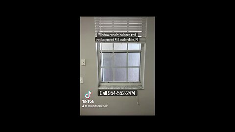 Window balance rod replacement in Ft Lauderdale, Fl.