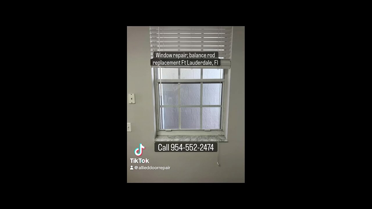 Window balance rod replacement in Ft Lauderdale, Fl.