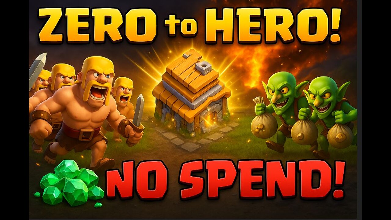 Clash of Clans from ZERO: No-Spend Town Hall Journey Begins!