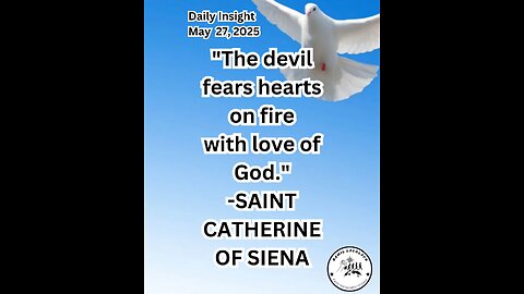 Daily Insight May 27, 2025 #faith #Saints #Insight