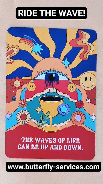 SURF FOR SUCCESS! THE WAVES OF LIFE ARE UP & DOWN! DAILY GRATITUDE CARDS #TAROT #inspiration #KARMA