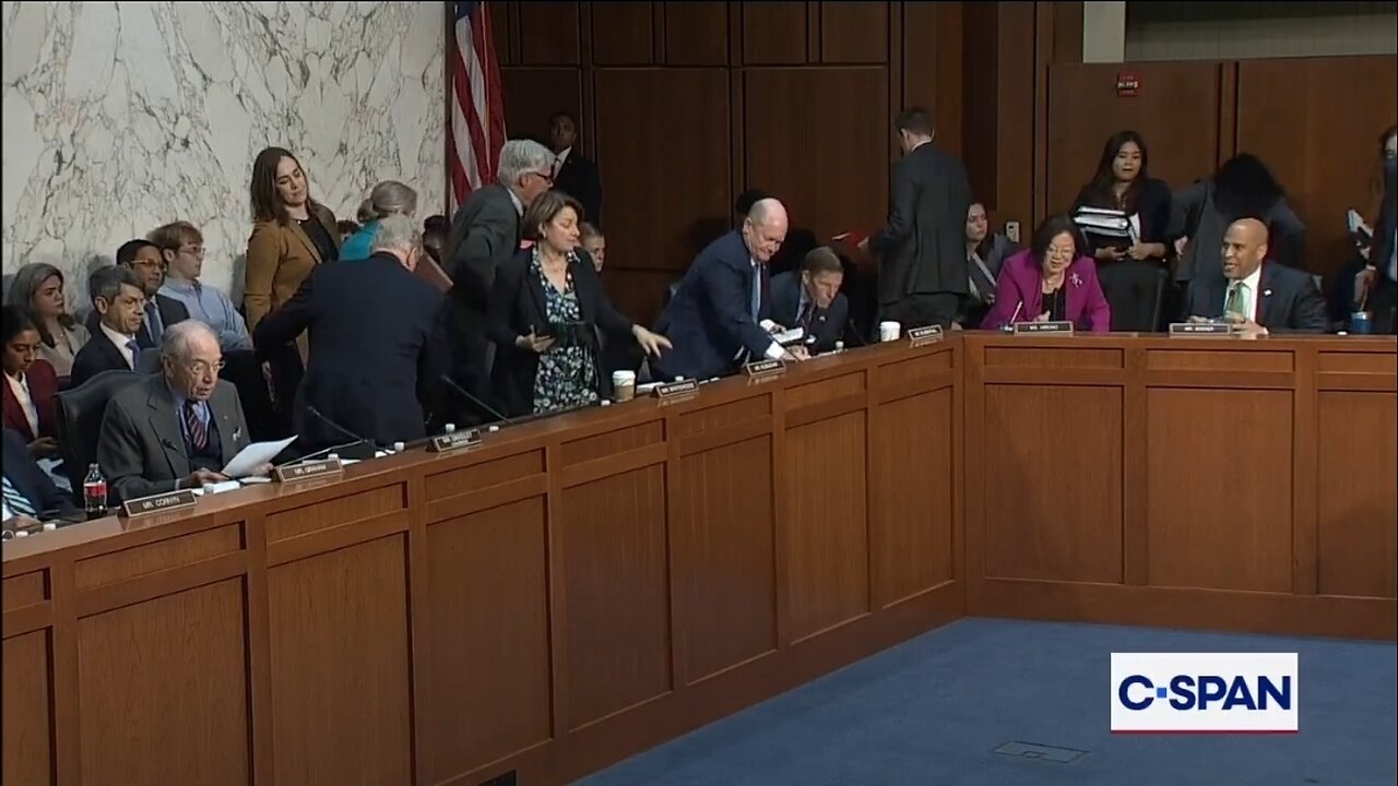 Sen Cory Booker Has A Hissy Fit Over Advancing Emil Bove's Nomination As Fed Judge, Dems Walk Out