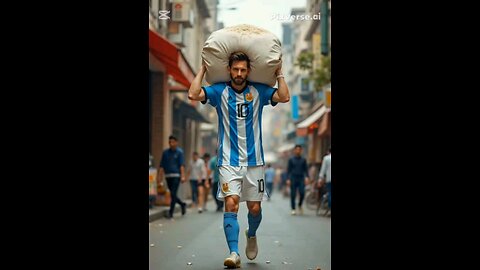 Messi walking