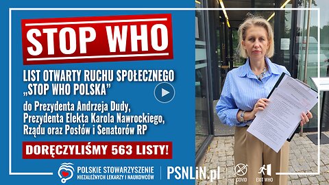 STOP WHO - PSNLiN doręczyło 563 listy do Prezydentów, Posłów i Senatorów RP