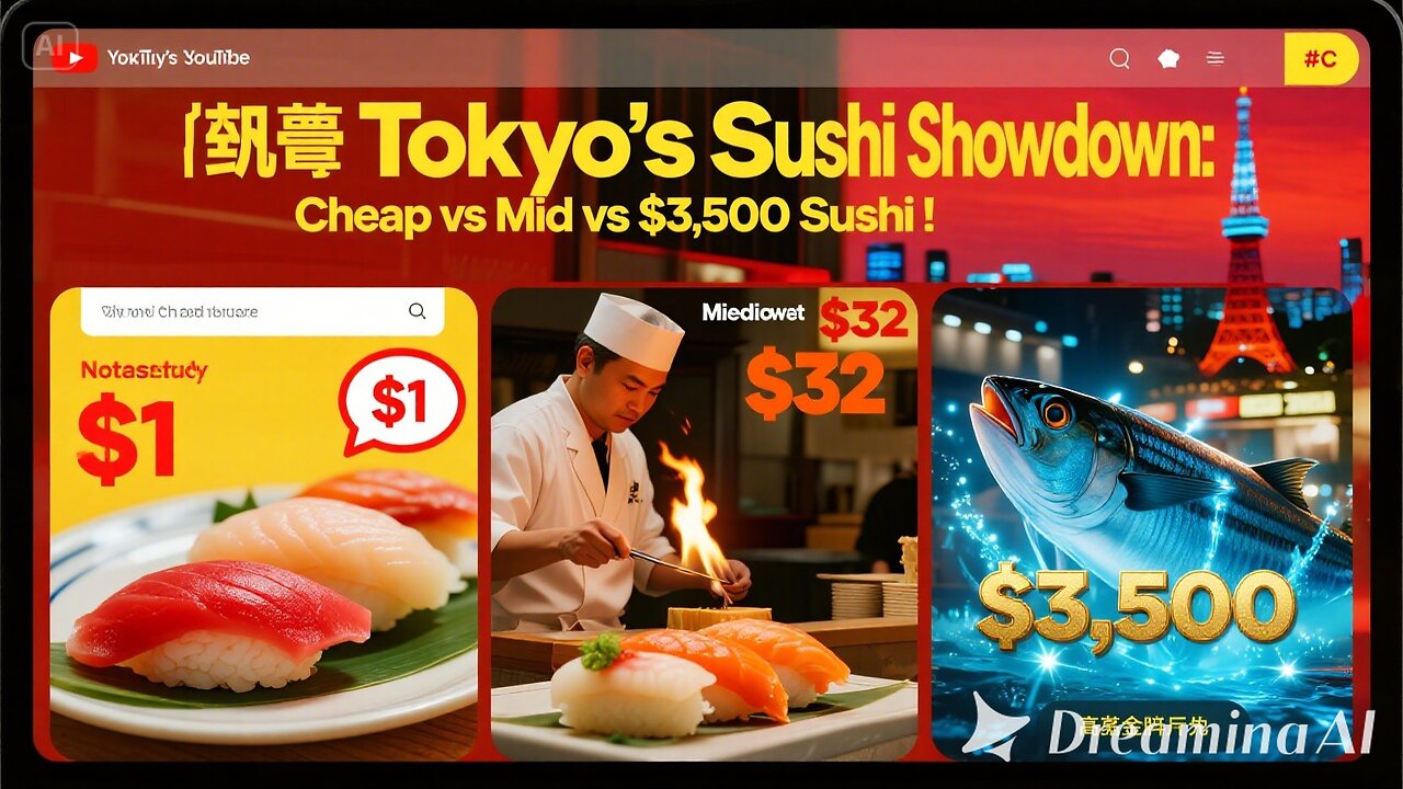 $1 Sushi VS $6,500 Sushi in Japan!! Better Than Nobu_
