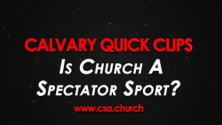 Is Church A Spectator Sport?