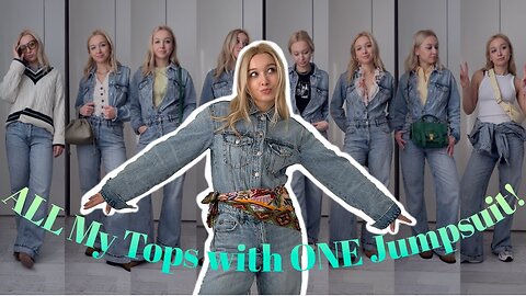 I Tried On ALL My Tops With a Denim Jumpsuit… So You Don’t Have To! | anyaeverywhere