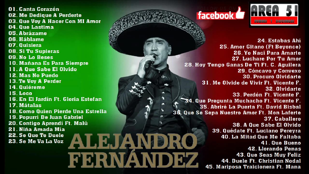 ALEJANDRO FERNANDEZ - 45 GRANDES EXITOS