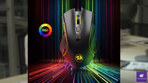 Redragon M602 Gaming Mouse, Ergonomic RGB Gaming Mouse Wired with 7200 Adjustabl