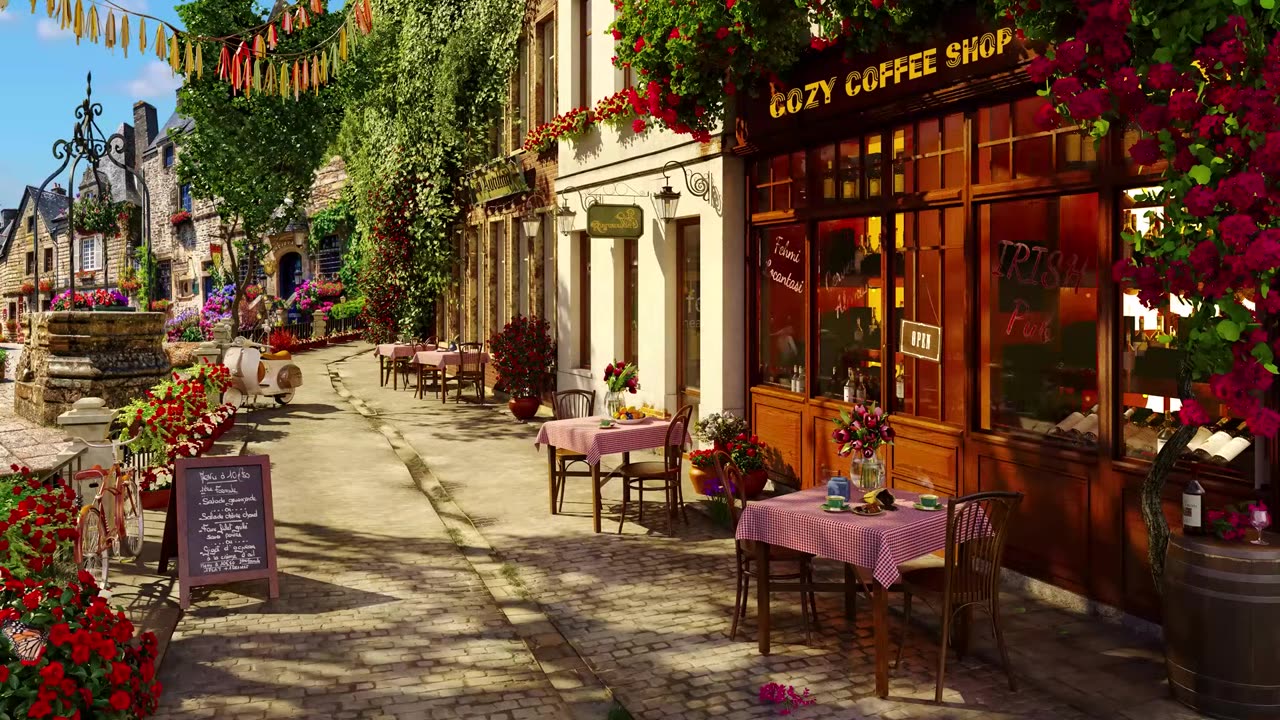 Summertime Jazz Music at Outdoor Cafe