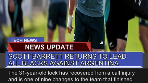 Scott Barrett Returns to Lead All Blacks Against a