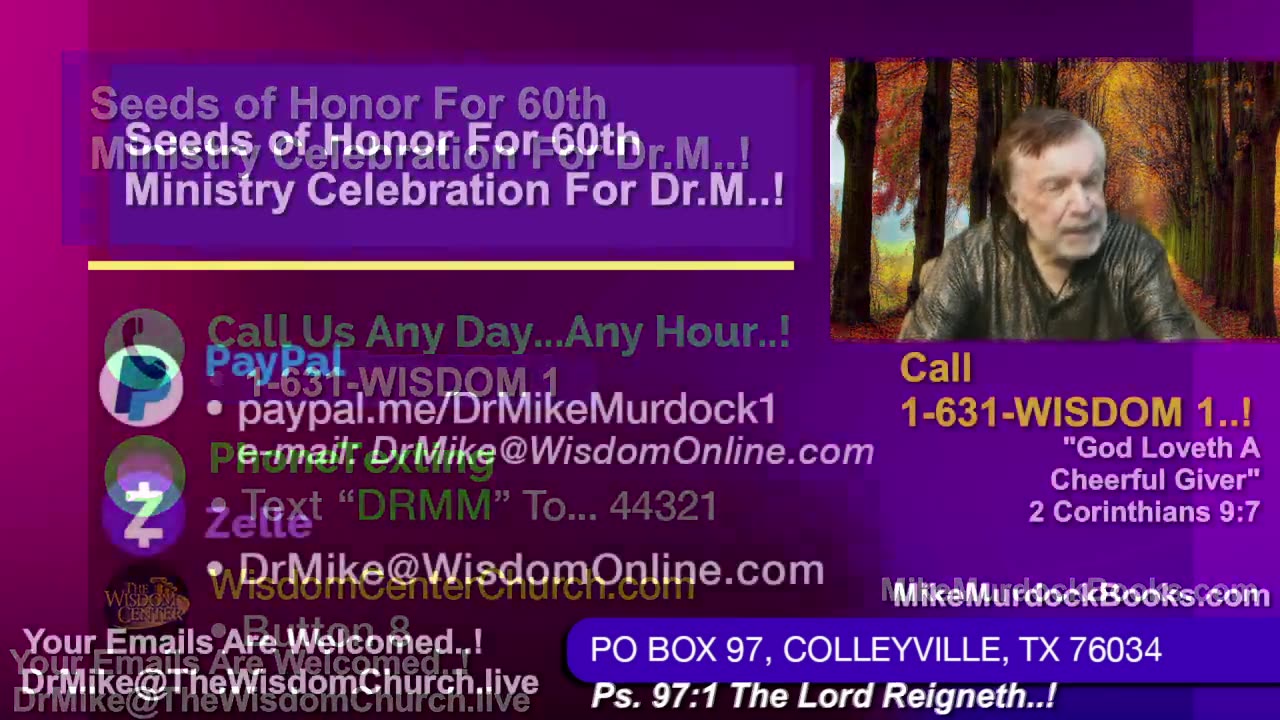 Re-Air: Wisdom World With Mike Murdock..!!!