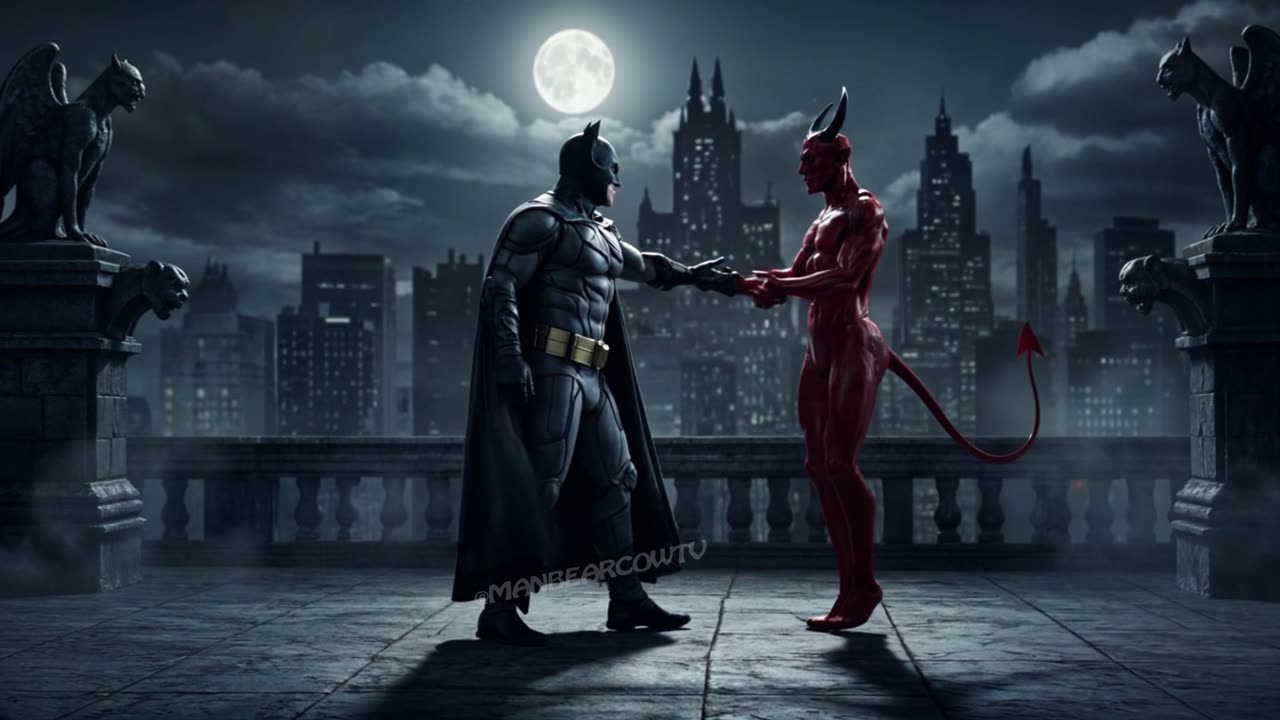 Bad Batman DANCE w/ DEVIL | You Either Die a Hero or Live Long Enough to Become the Villain Meme