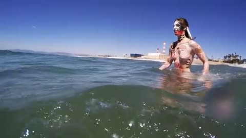 Ancestral Body Painting on Coyote (artistic nudity/documentary)