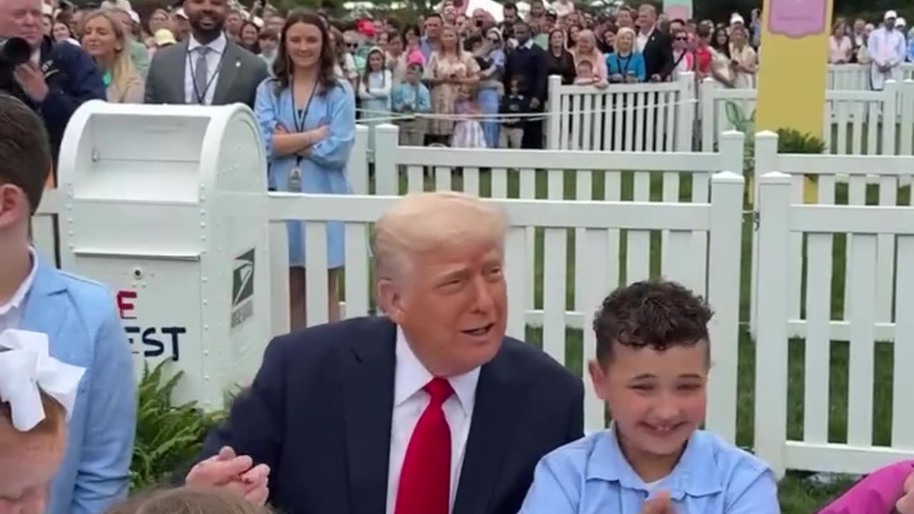 President Trump “really into” coloring with the kids at the Easter Egg Roll