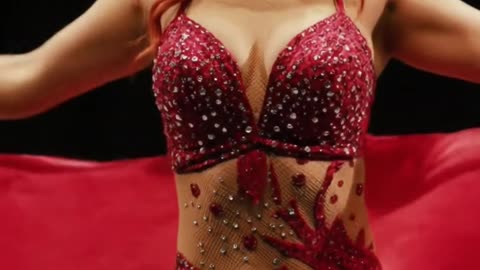 Mai Ho Red Hot Girl | Belly Dance | Habibi Ya Albi 🔥 AI Arabic Fusion 2025 | Official music|#shorts 