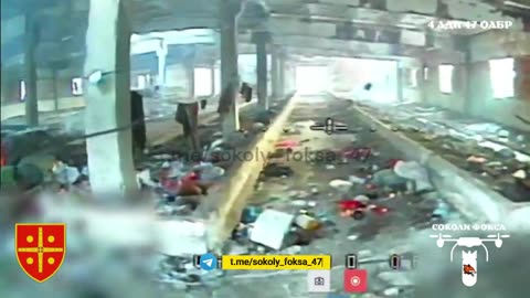 Ukrainian Drones Hit Russian Positions Dug Into Ruins of Old Soviet Factory