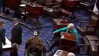 Down Goes Frazier — Liz Warren Takes A Fall On Senate Floor