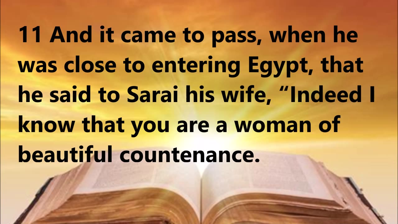 SeSensing potential danger in Egypt, Abram persuades Sarai to lie on his behalf.