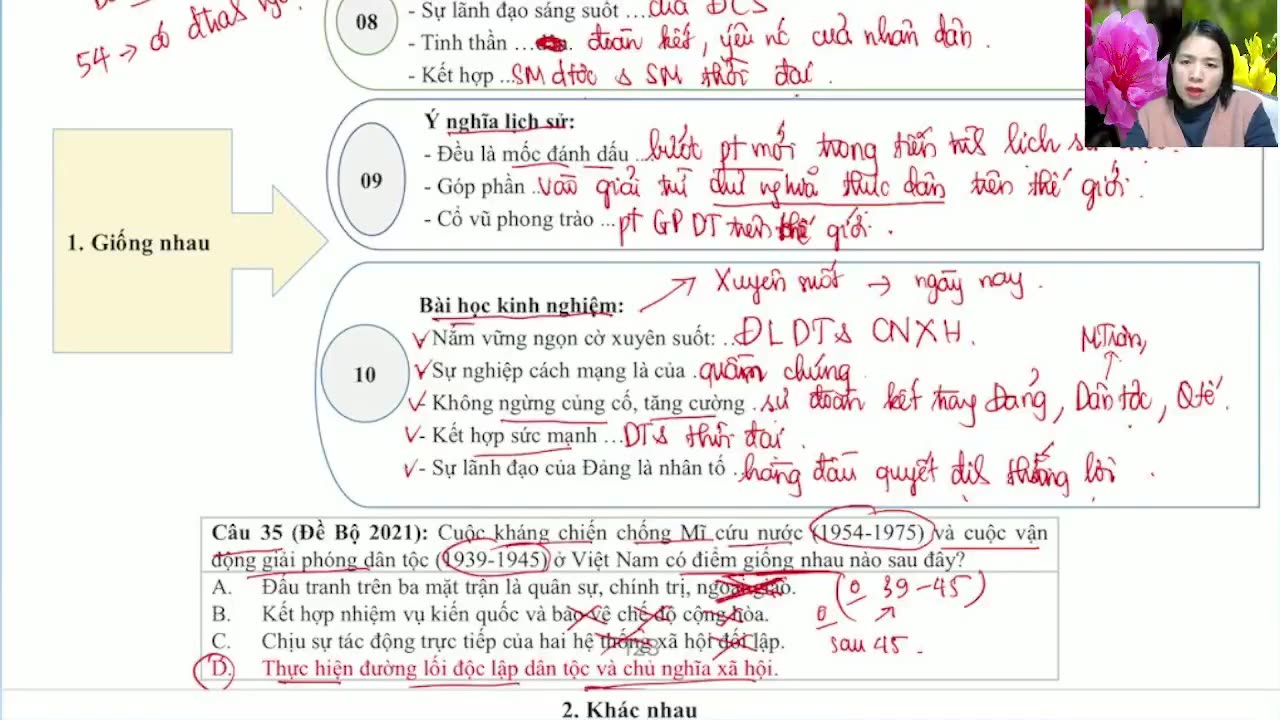 Buổi 56: So sánh một số vấn đề lịch sử - Phần 2