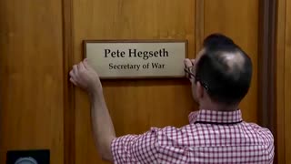 ‘Secretary of War’ plaques are installed at the Pentagon