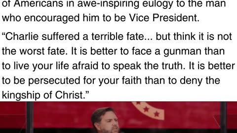 JD Vance Delivers Rousing Eulogy To Carry On Kirk Legacy As America Mourned, Celebrated Charlie Kirk