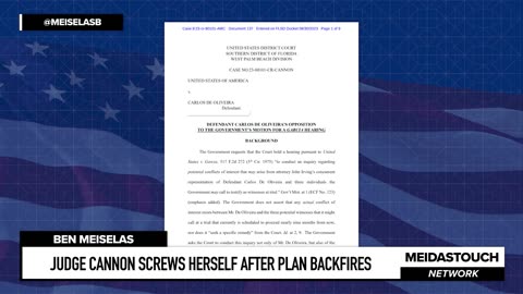 Judge Cannon SCREWS HERSELF After Plan Backfires