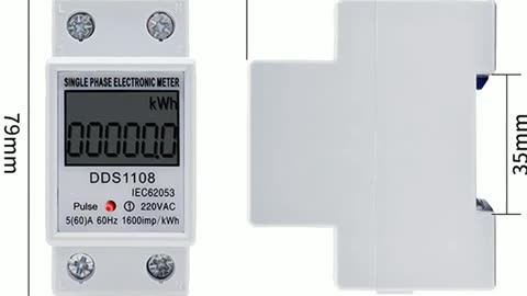 LCD Single Phase Electric Energy Meter KWH AC Digital Watt-Hour Meter