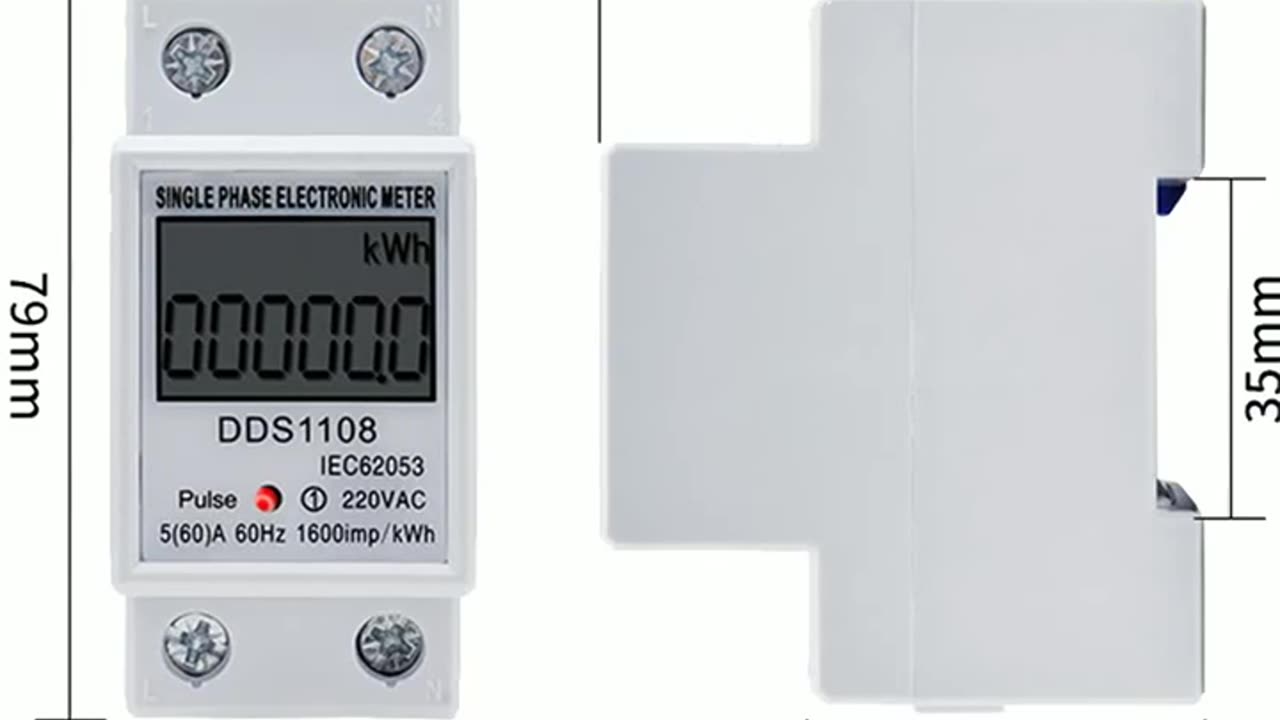 LCD Single Phase Electric Energy Meter KWH AC Digital Watt-Hour Meter