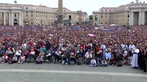 Pope Leo XIV appeals for 'no more war' in first Sunday message