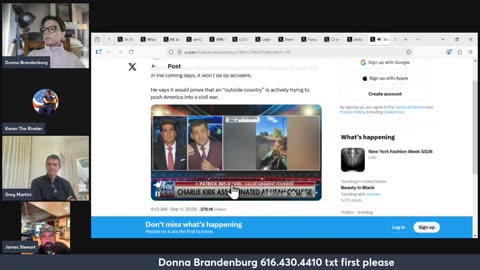BNN (Brandenburg News Network) 9/11/2025 9-11 Attack on America Charlie Kirk - James Stewart