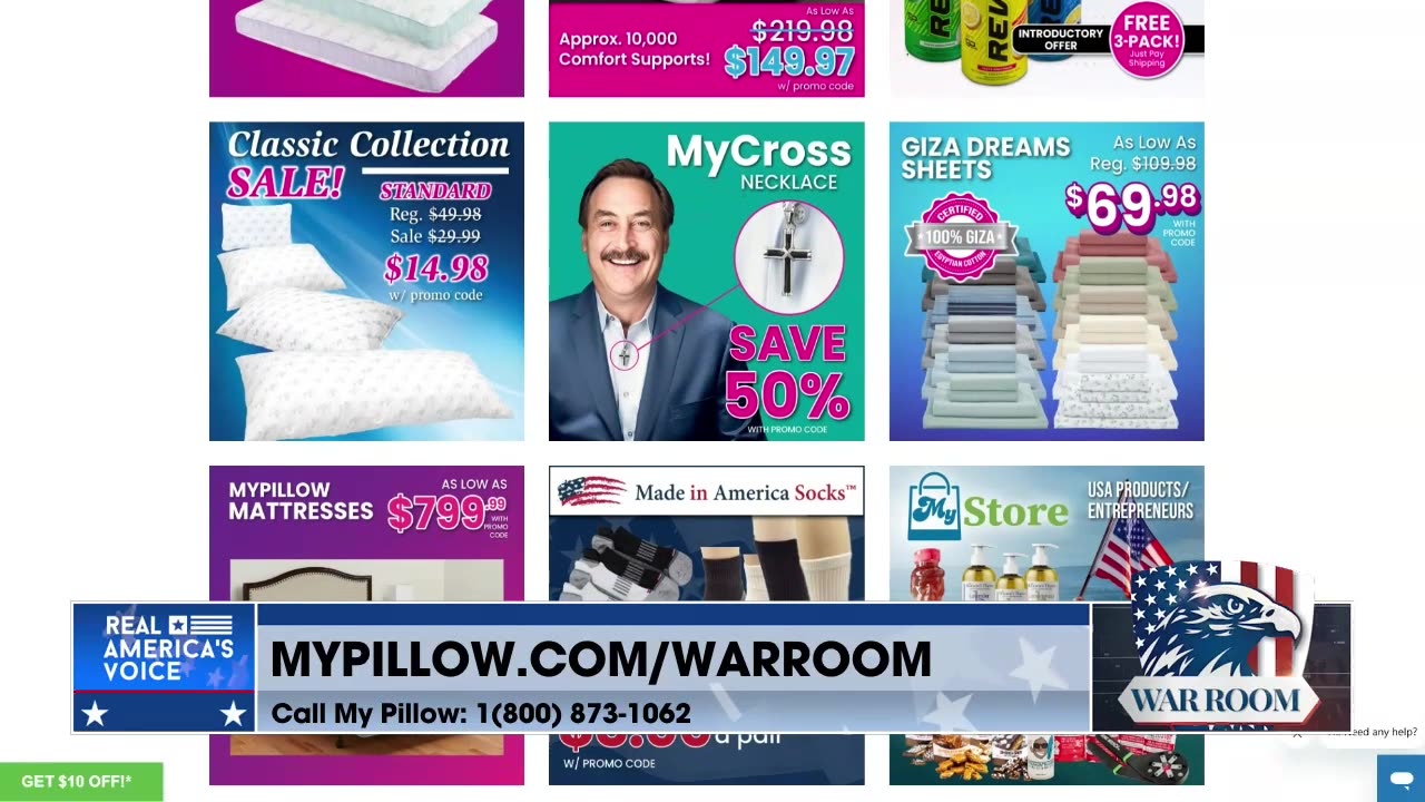 3-In-1 Sale Exclusively For The WarRoom Posse With Promo Code WARROOM Only At MyPillow.com/warroom