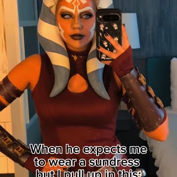 He won't know what hit him 🫢 #ahsokatanocosplay #ahsokatano #ahsoka #cosplay #starwarscosplay #cospl
