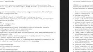 The NATIONAL / GLOABAL ECONOMIC SECURITY & REFORMATION ACT NESARA/GESARA.