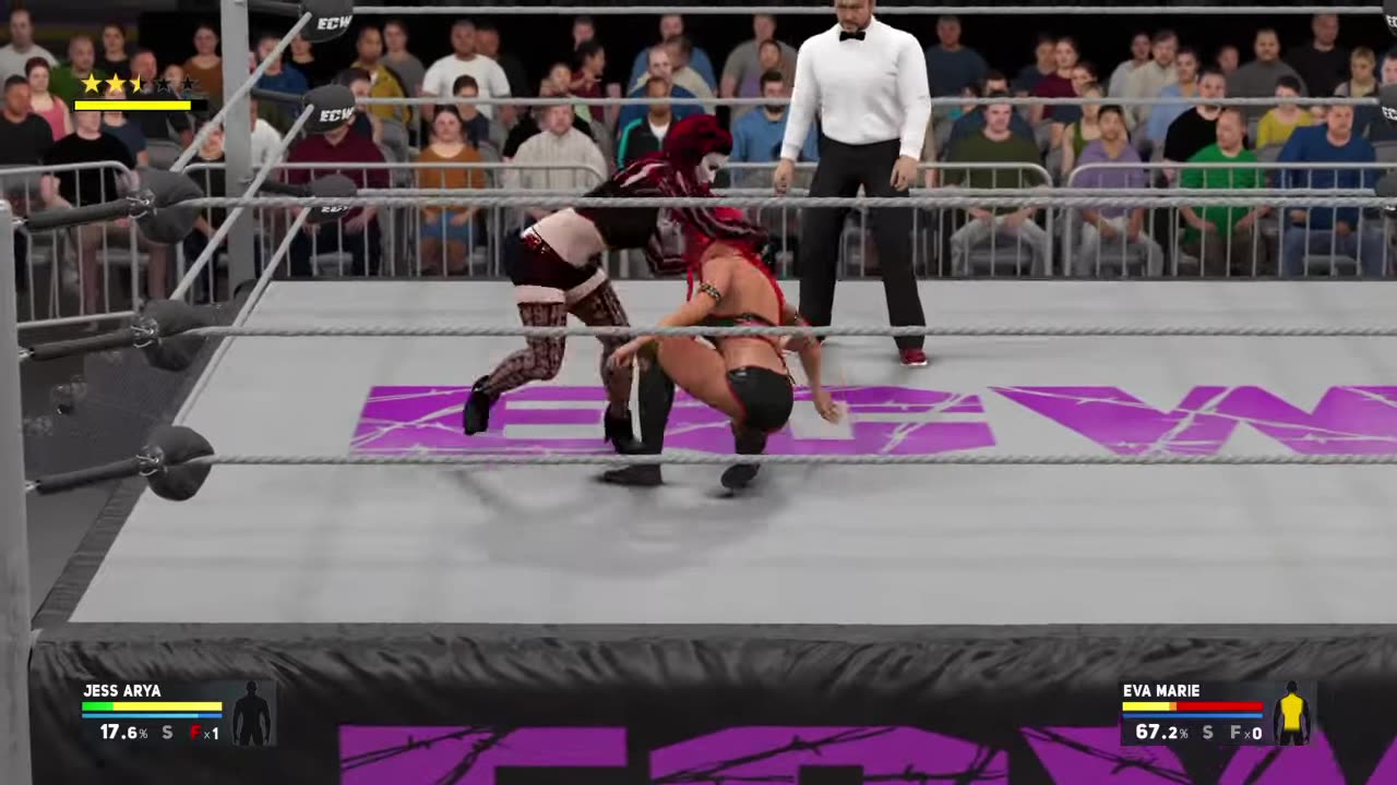 Jess and a hammer vs Eva