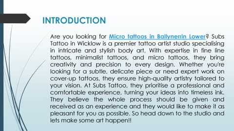 Are you looking for Micro tattoos in Ballynerrin Lower?