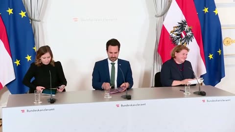 Pressefoyer nach dem Ministerrat