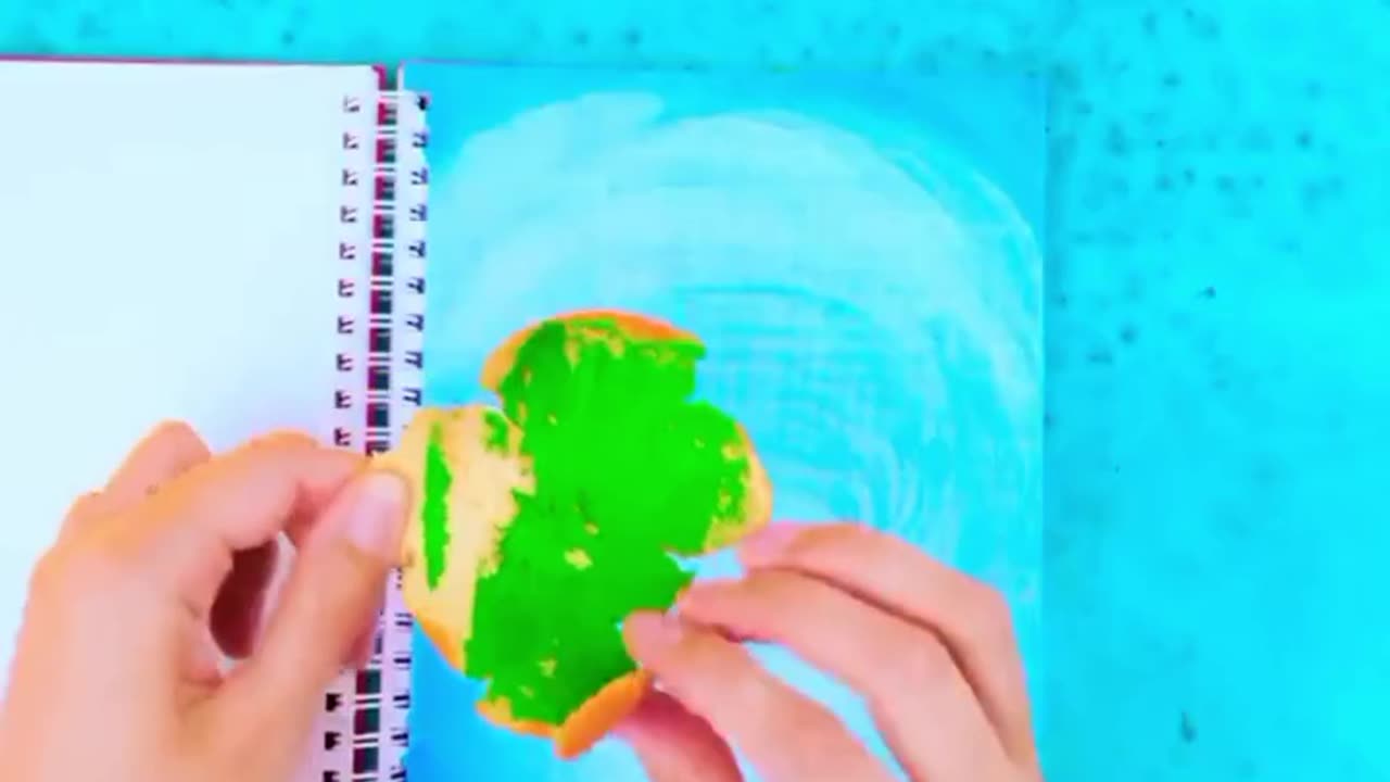 How to Make a DIY Island Painting with an Orange Peel
