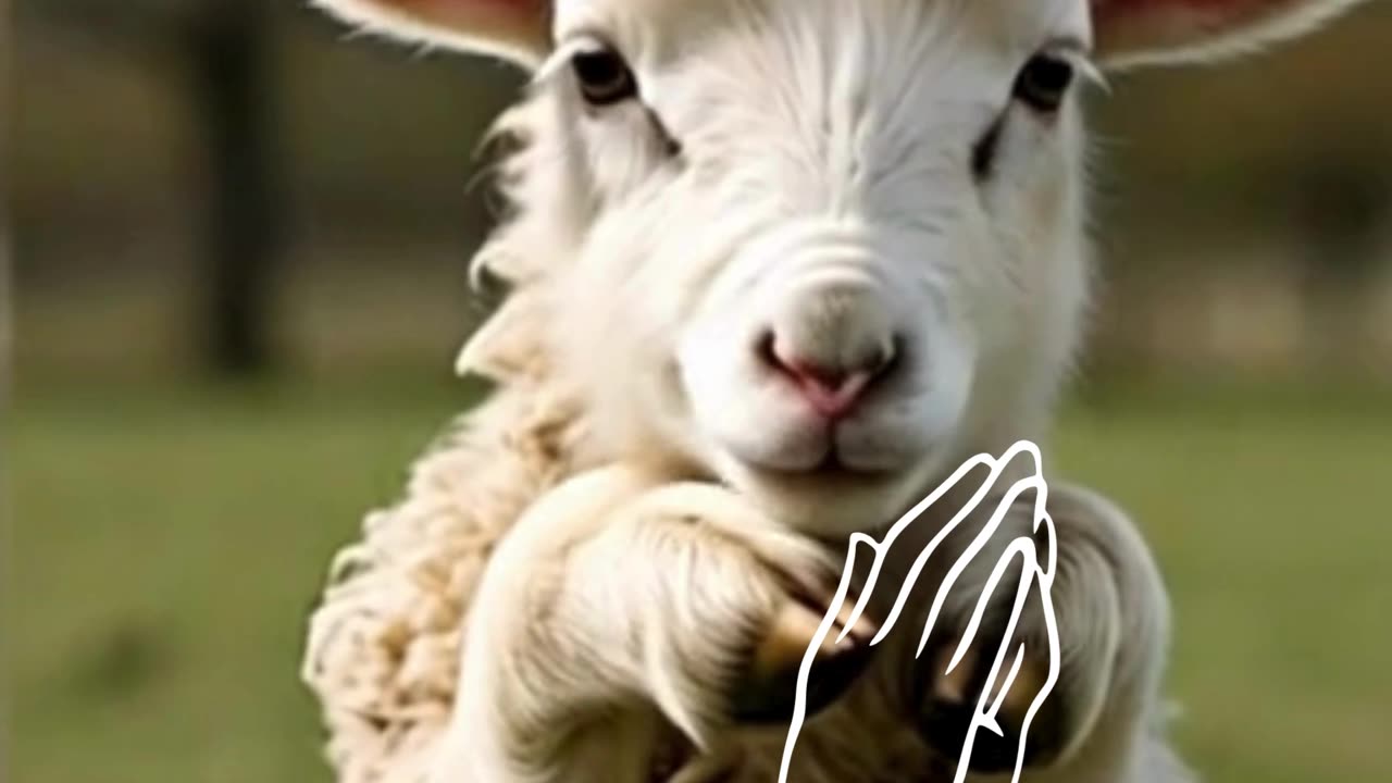 “Lamb Saves Chick from Flood 💧🐑❤️”