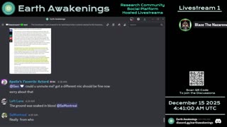 Earth Awakenings - Livestream 1 - #4208 - Live on Rumble/Youtube/X-Twitter/Twitch