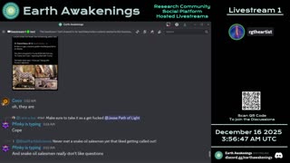 Earth Awakenings - Livestream 1 - #4211 - Live on Rumble/Youtube/X-Twitter/Twitch