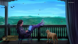 Beautiful views and cozy vibes with my daughter and puppy🐶🎧