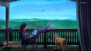 Beautiful views and cozy vibes with my daughter and puppy🐶🎧