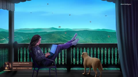 Beautiful views and cozy vibes with my daughter and puppy🐶🎧