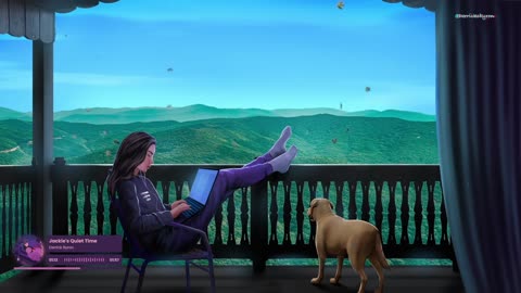 Beautiful views and cozy vibes with my daughter and puppy🐶🎧