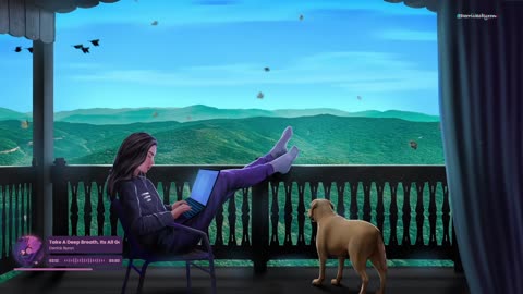 Beautiful views and cozy vibes with my daughter and puppy🐶🎧
