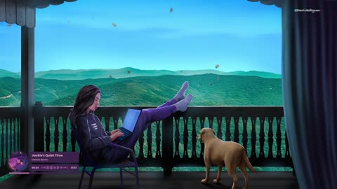 Beautiful views and cozy vibes with my daughter and puppy🐶🎧