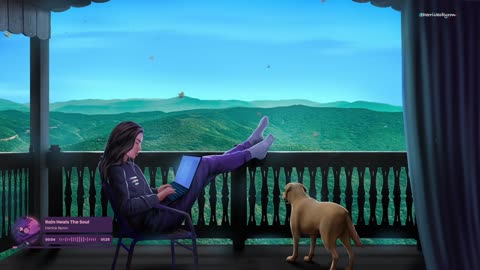 Beautiful views and cozy vibes with my daughter and puppy🐶🎧