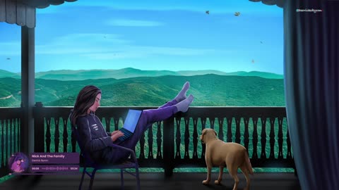 Beautiful views and cozy vibes with my daughter and puppy🐶🎧
